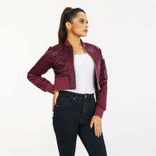 Load image into Gallery viewer, Womens Cropped Port Royale Bomber Jacket
