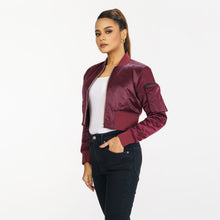 Load image into Gallery viewer, Womens Cropped Port Royale Bomber Jacket
