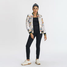 Load image into Gallery viewer, Womens Olive Reversible Bomber Jacket
