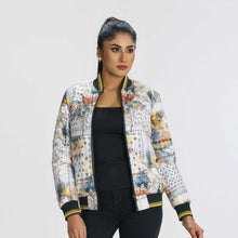 Load image into Gallery viewer, Womens Olive Reversible Bomber Jacket
