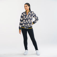 Load image into Gallery viewer, Womens Black Reversible Bomber Jacket
