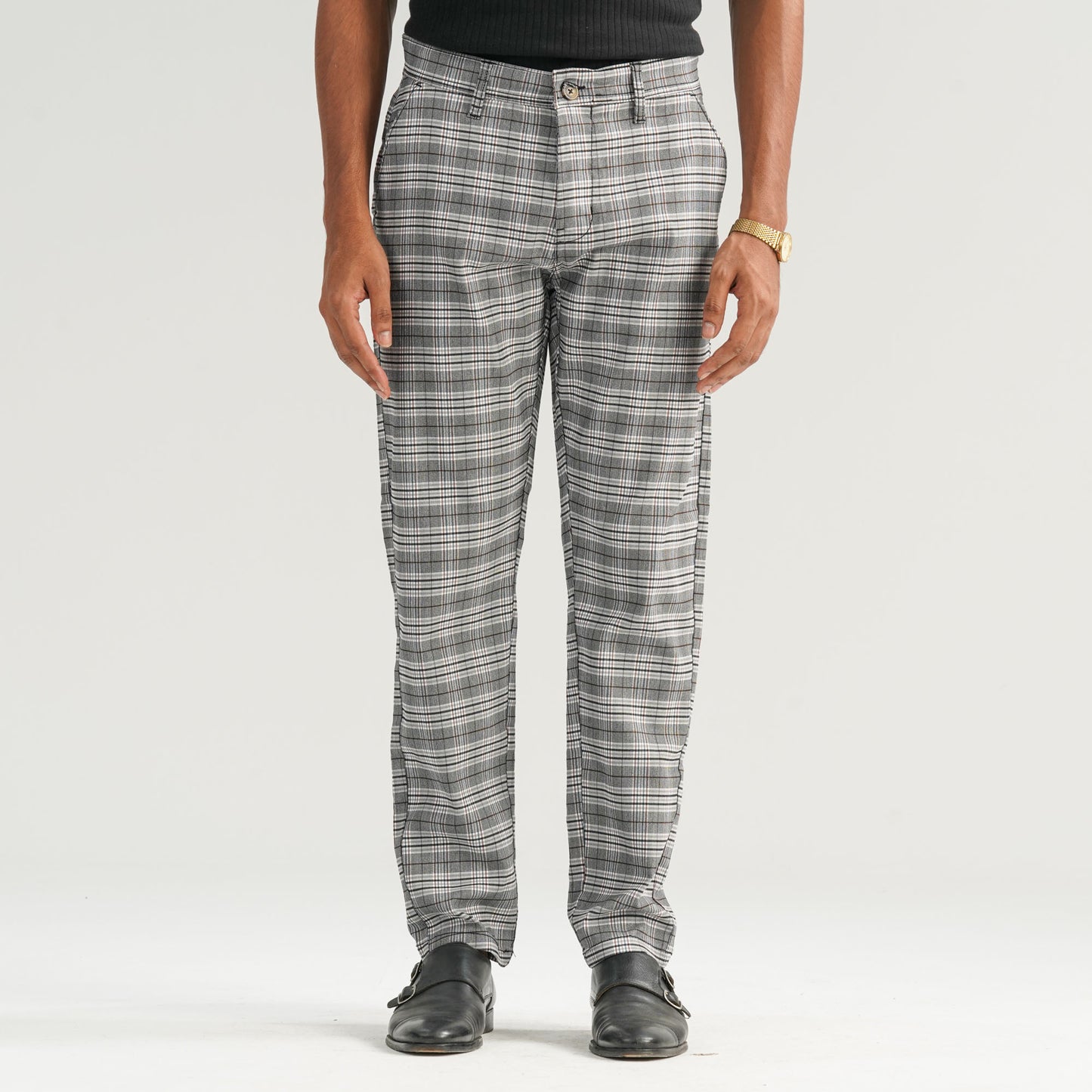 Mens Twill Check Pant