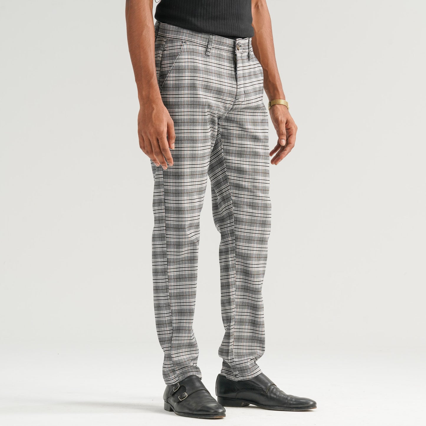 Mens Twill Check Pant