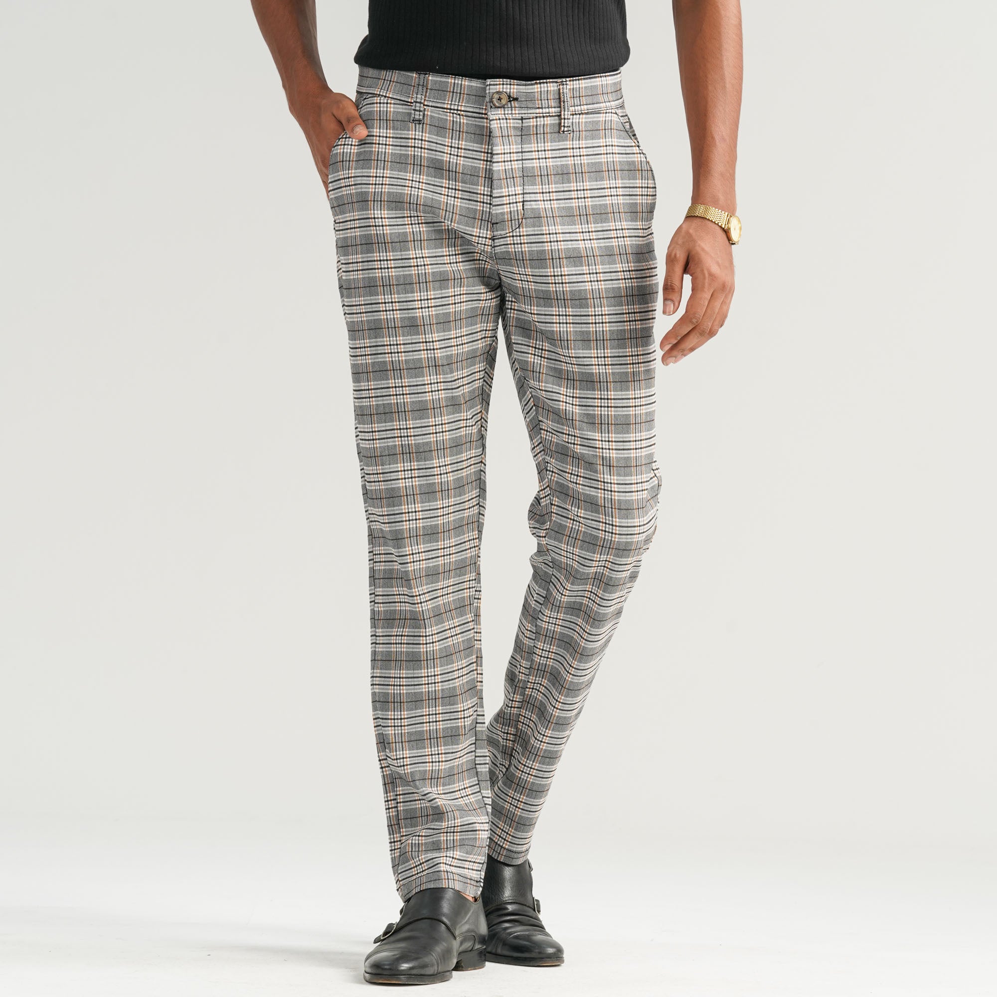 Mens Twill Check Pant – TwelveBd