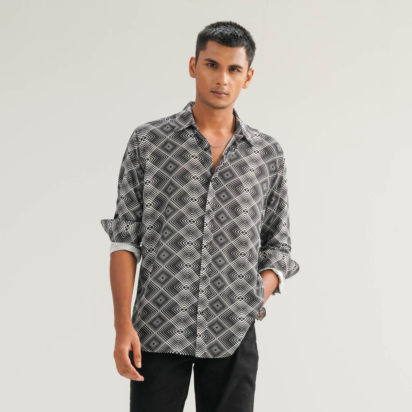 Mens Black Casual Shirt
