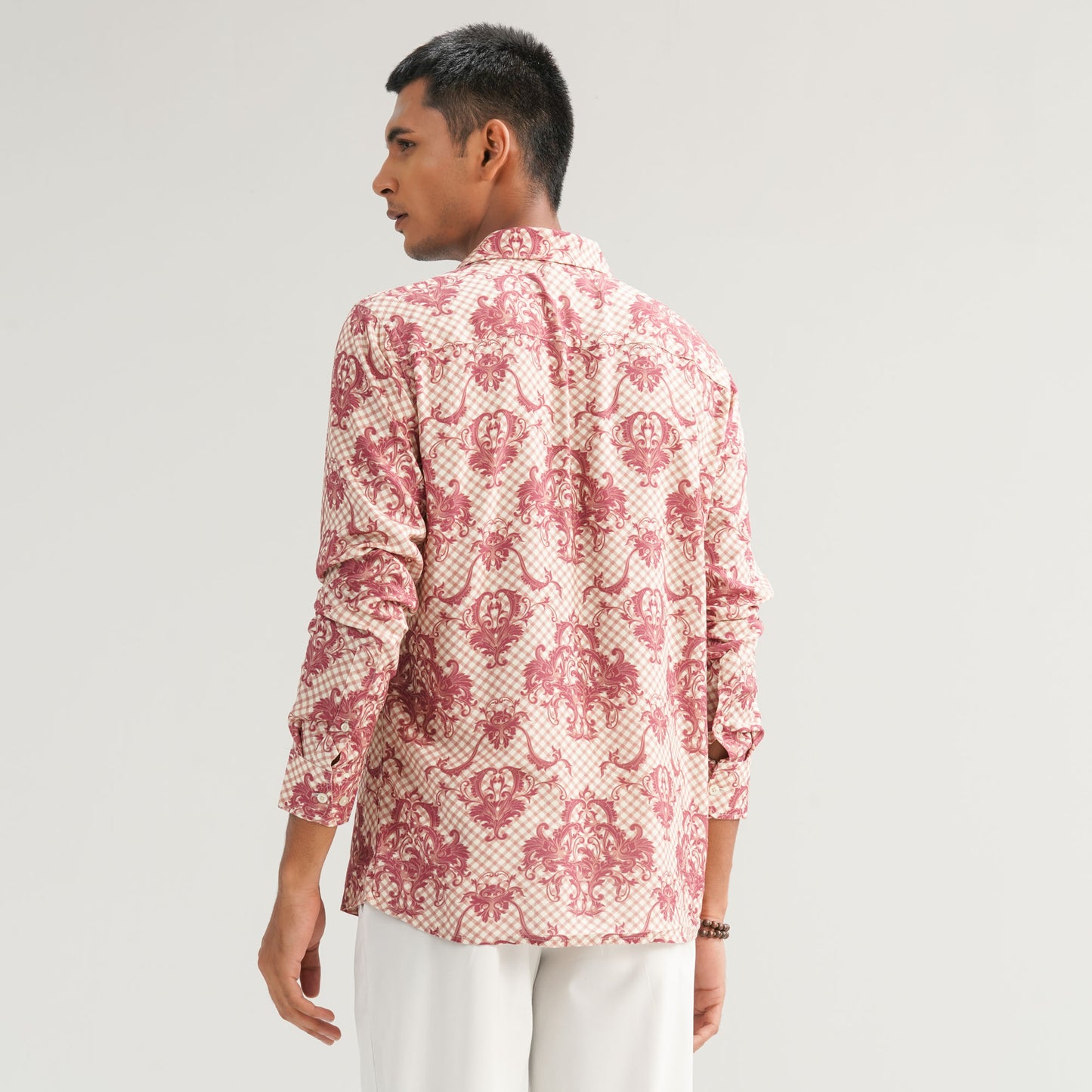 Mens Cream Casual Shirt