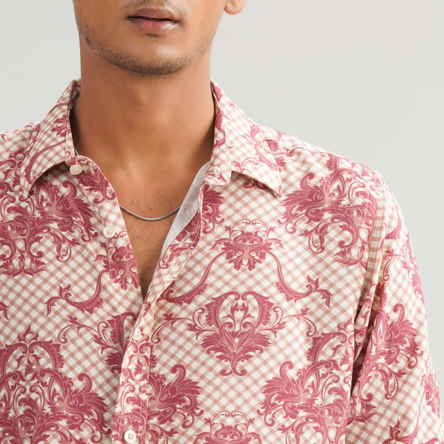 Mens Cream Casual Shirt