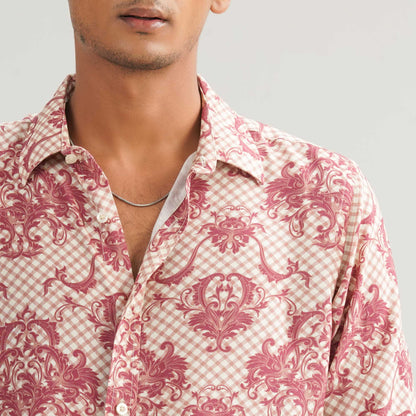 Mens Cream Casual Shirt