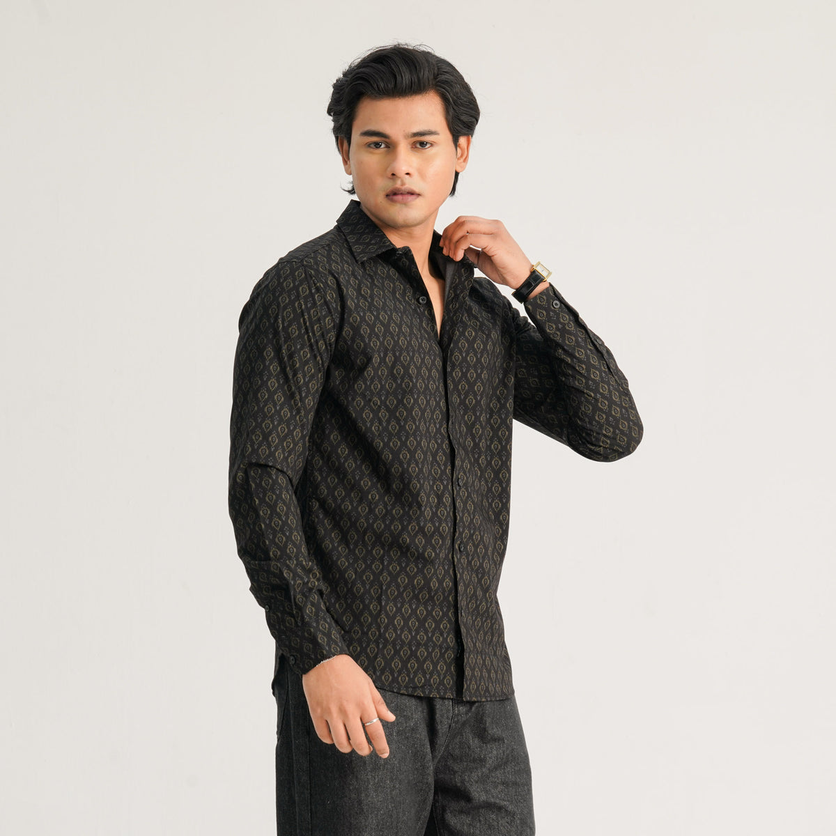 Mens Black Casual Shirt