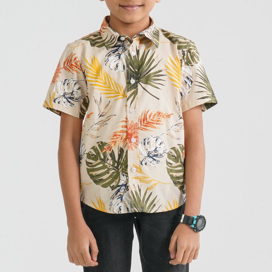 Baby Boy’s Green Cotton Shirt