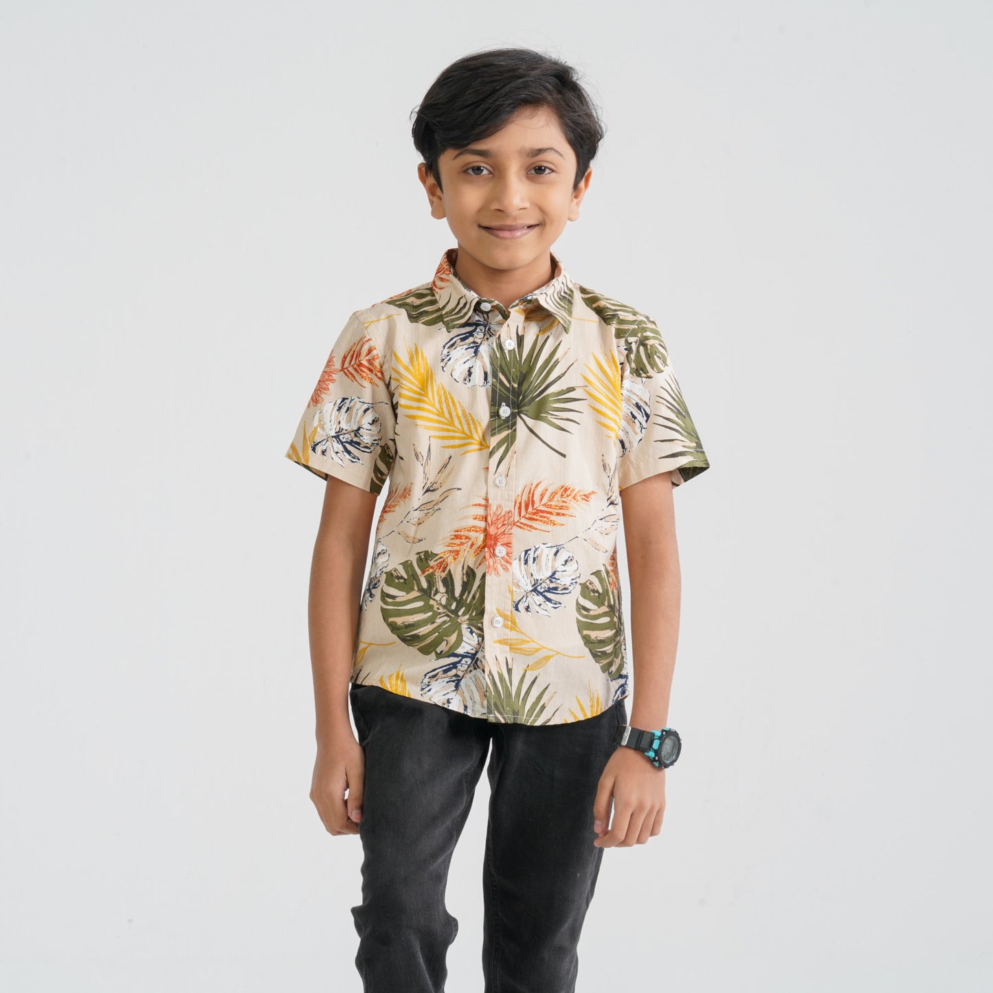 Baby Boy’s Green Cotton Shirt