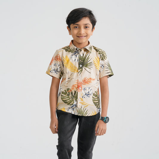 Baby Boy’s Green Cotton Shirt
