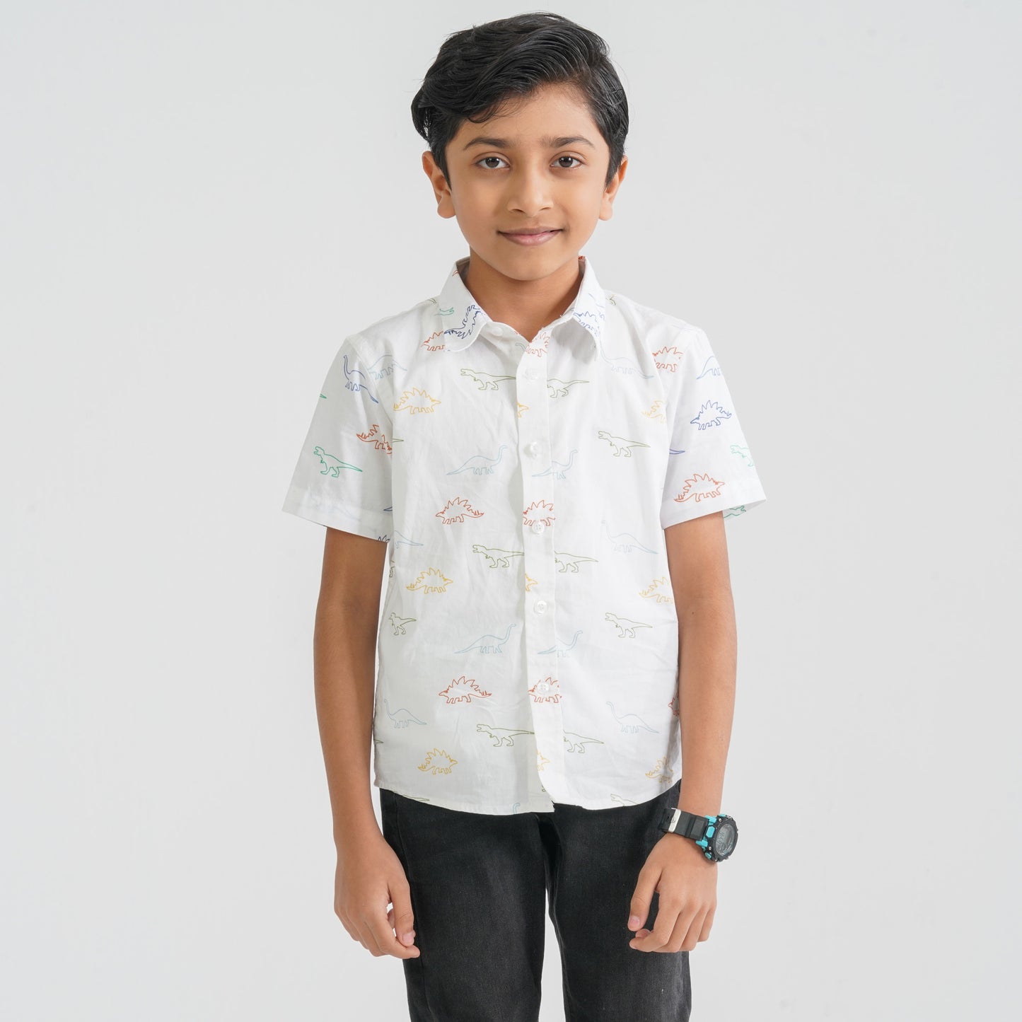 Baby Boy’s White Cotton Casual Shirt