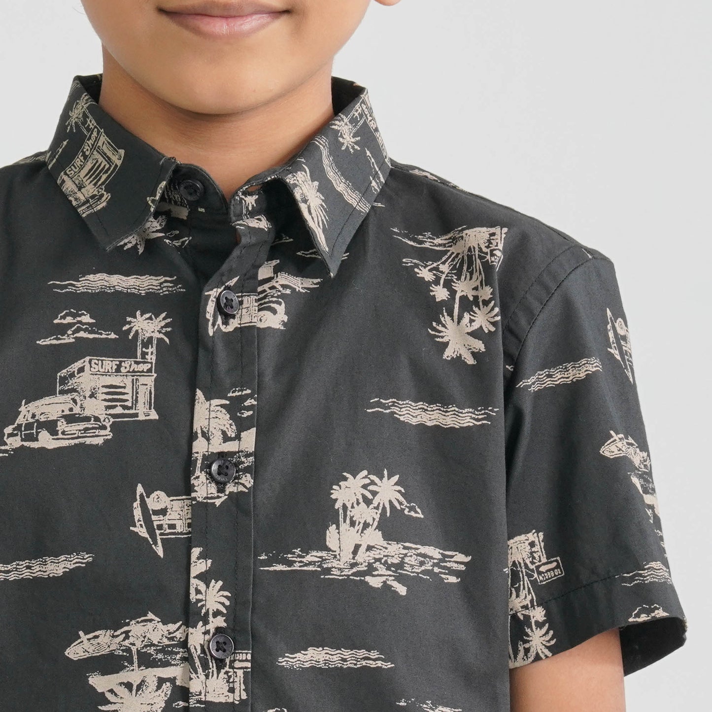 Baby Boy’s Black Cotton Shirt
