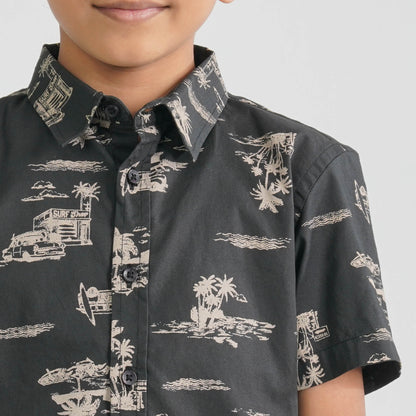 Baby Boy’s Black Cotton Shirt
