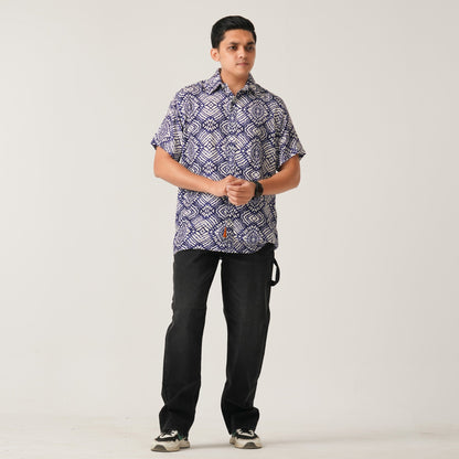 Mens Blue Casual Shirt