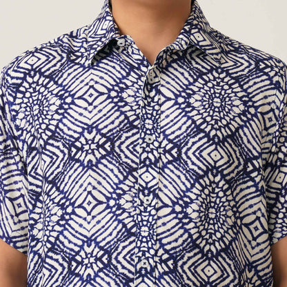 Mens Blue Casual Shirt