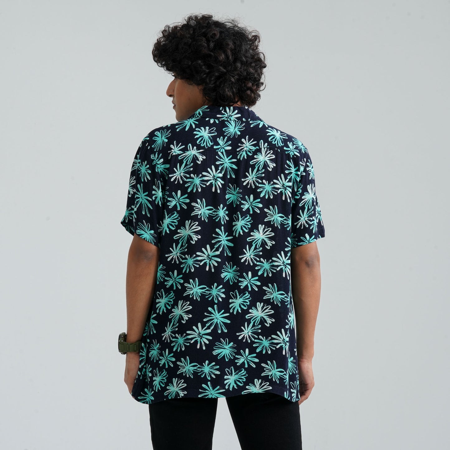 Men’s Navy Viscose Shirt