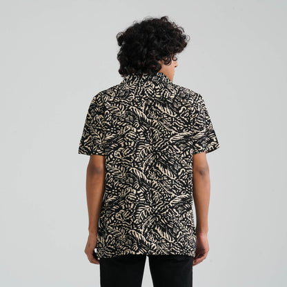 Men's Black Viscose Casual Shirt