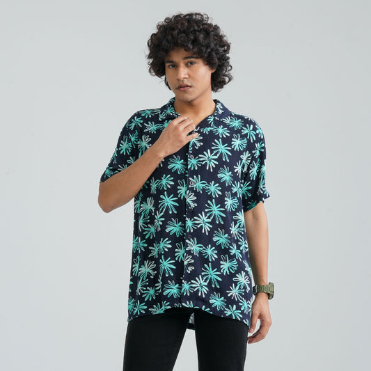 Men’s Navy Viscose Shirt