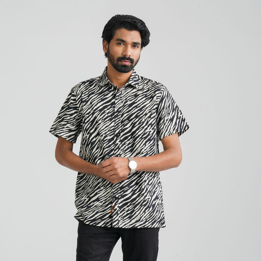 Men's Black Cotton Shirt