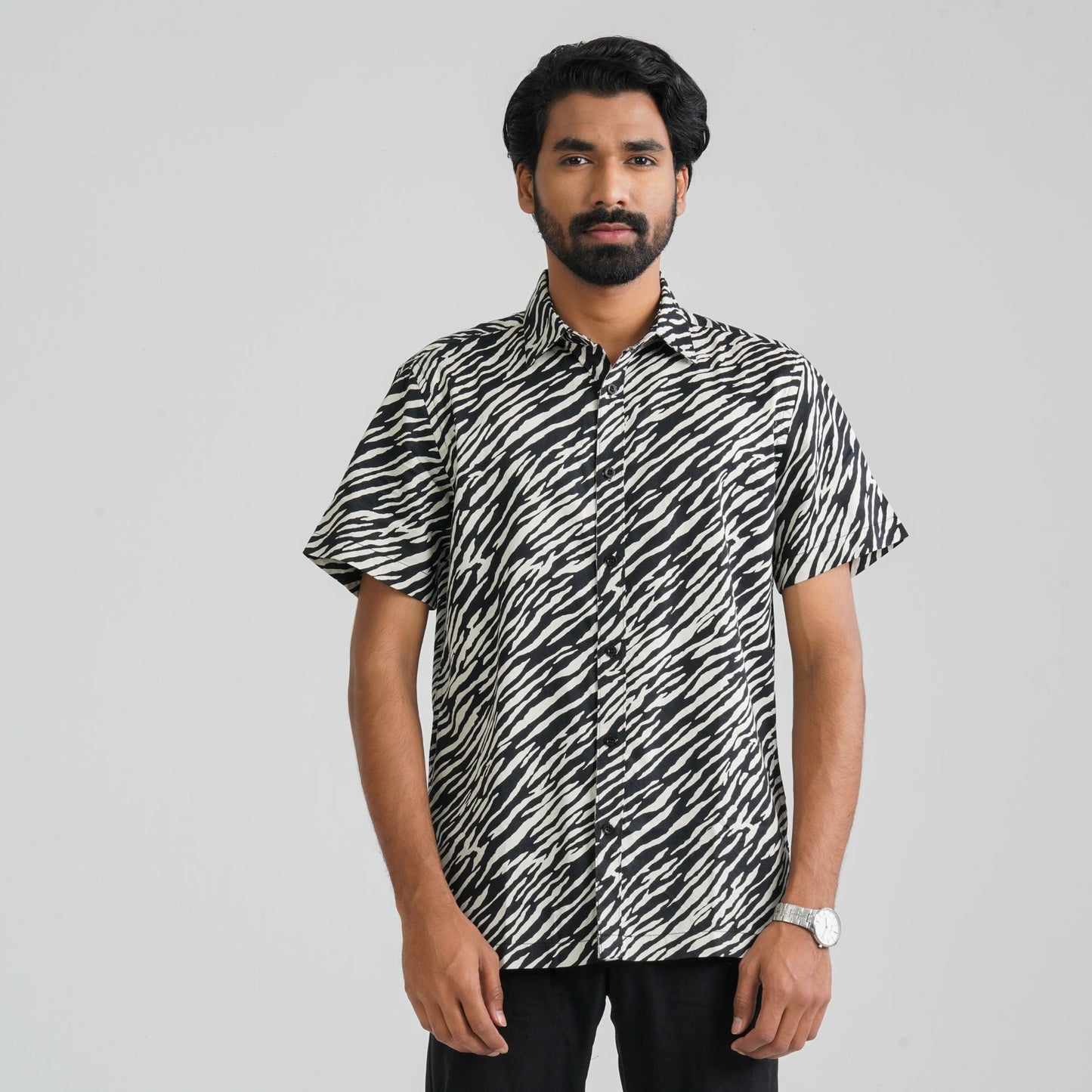 Men's Black Cotton Shirt