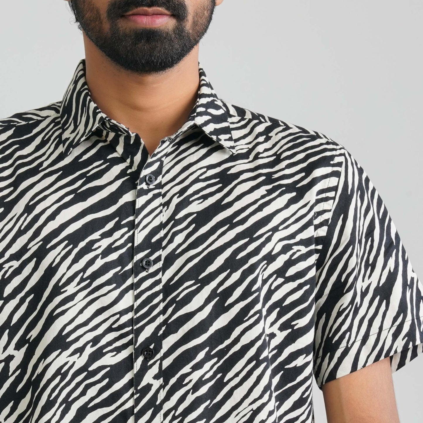 Men's Black Cotton Shirt