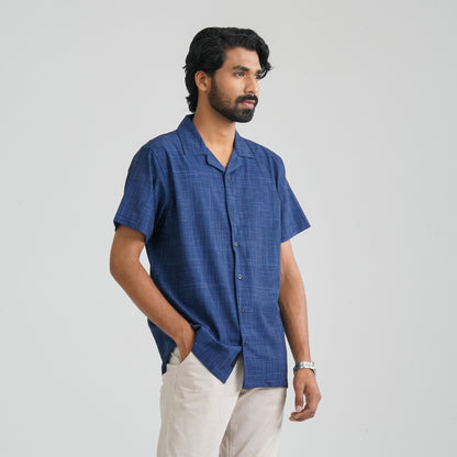 Men's Navy Check Shirt