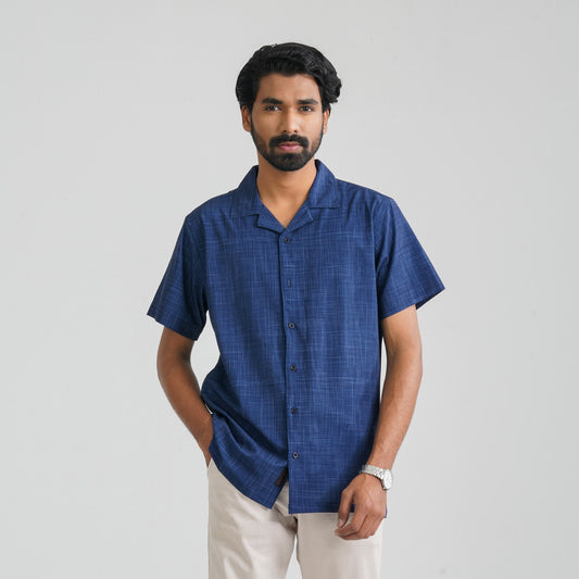 Men's Navy Check Shirt