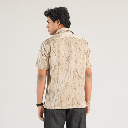 Mens Ivory Linen Casual Shirt