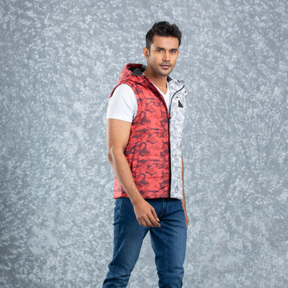 Mens Husky- Red/White Aop