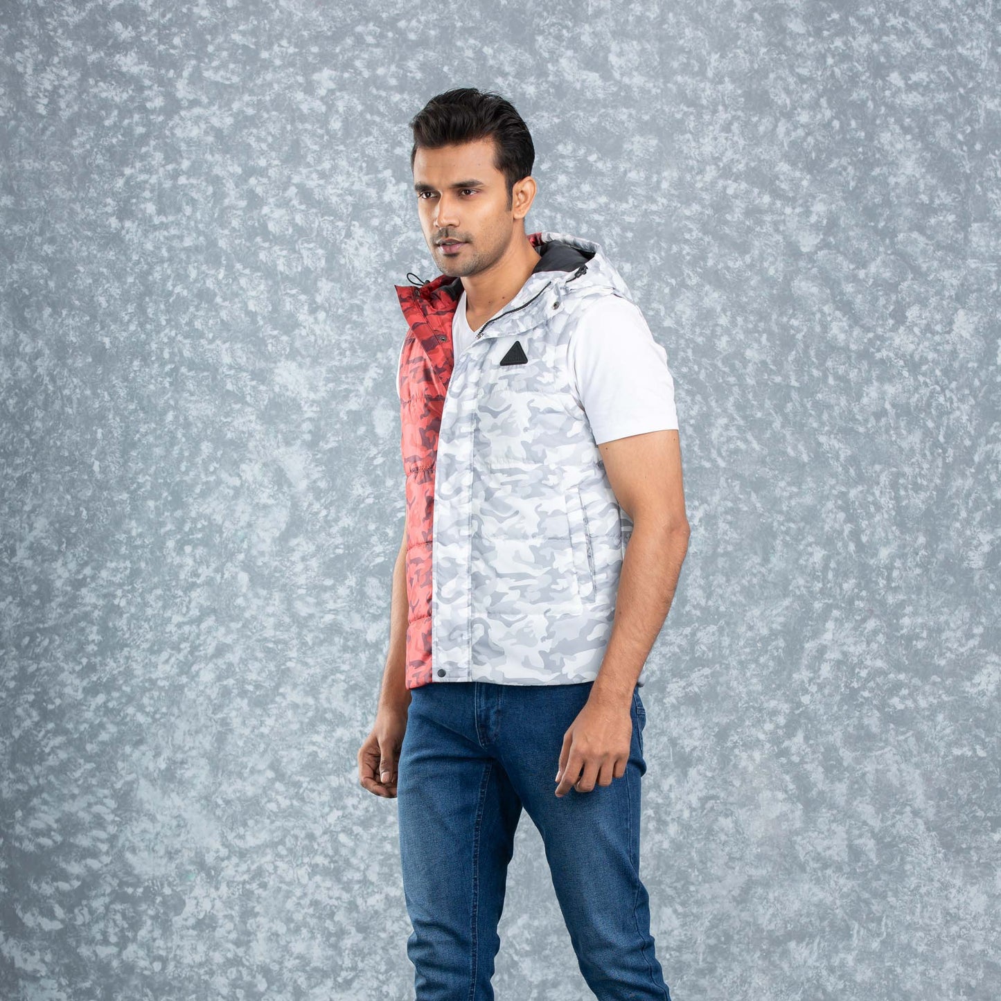 Mens Husky- Red/White Aop