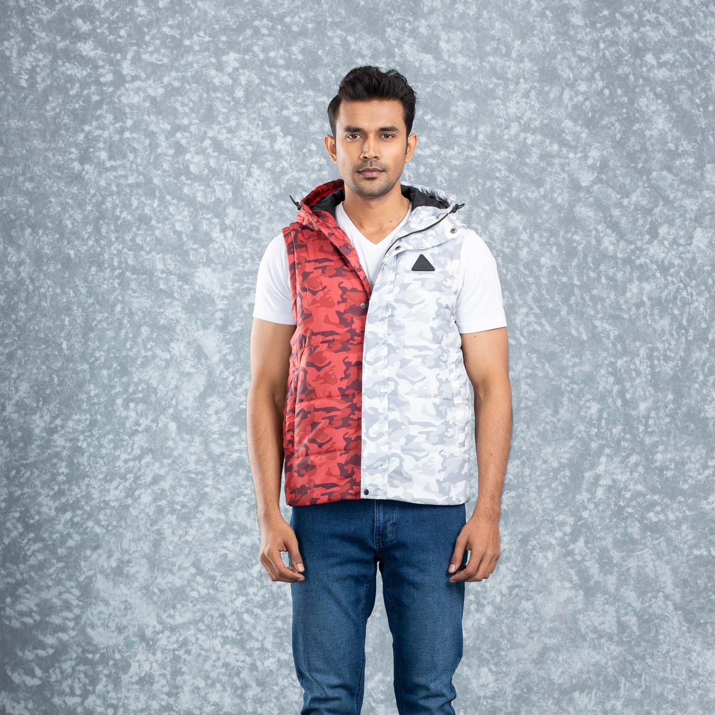 Mens Husky- Red/White Aop