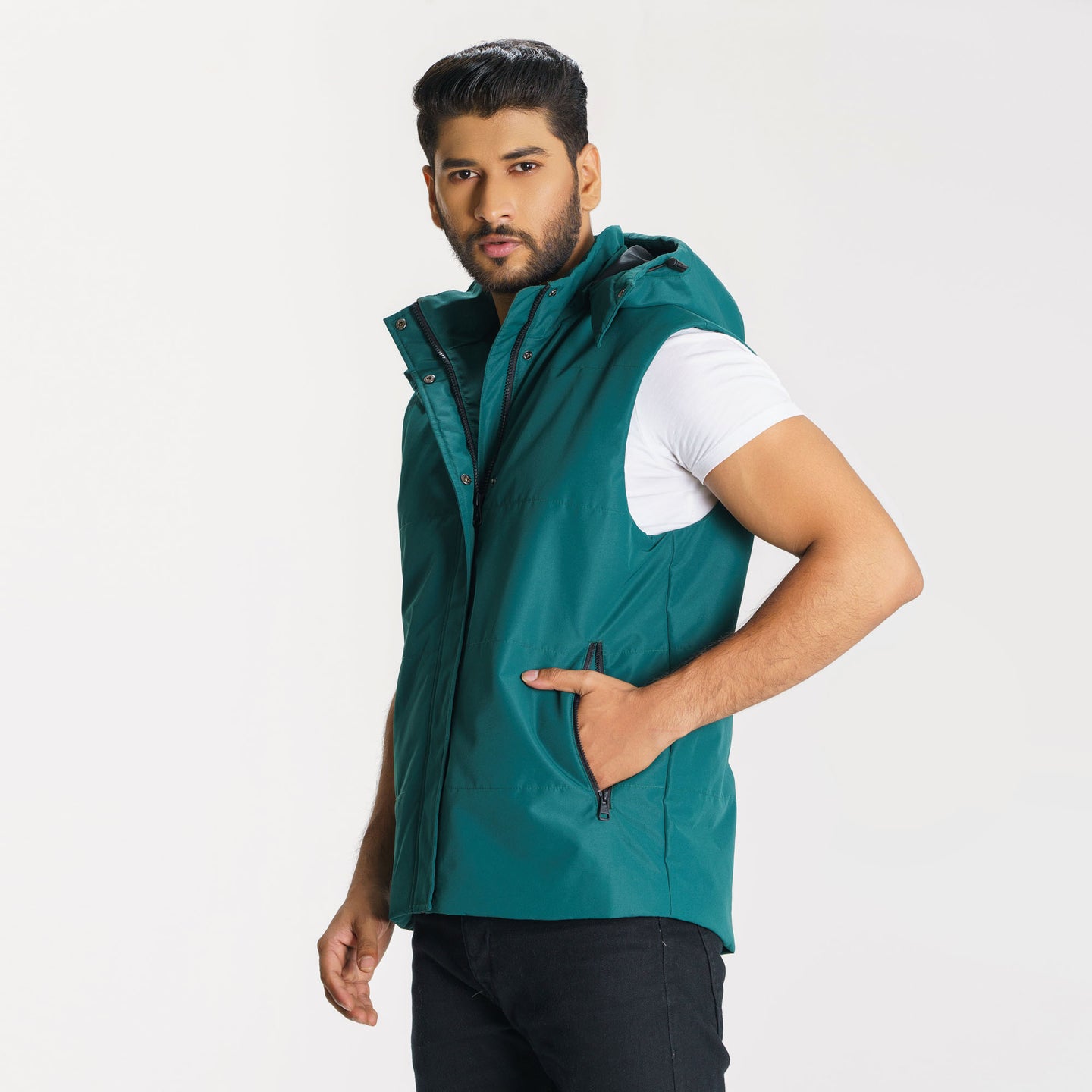 Mens Green Padded Jacket