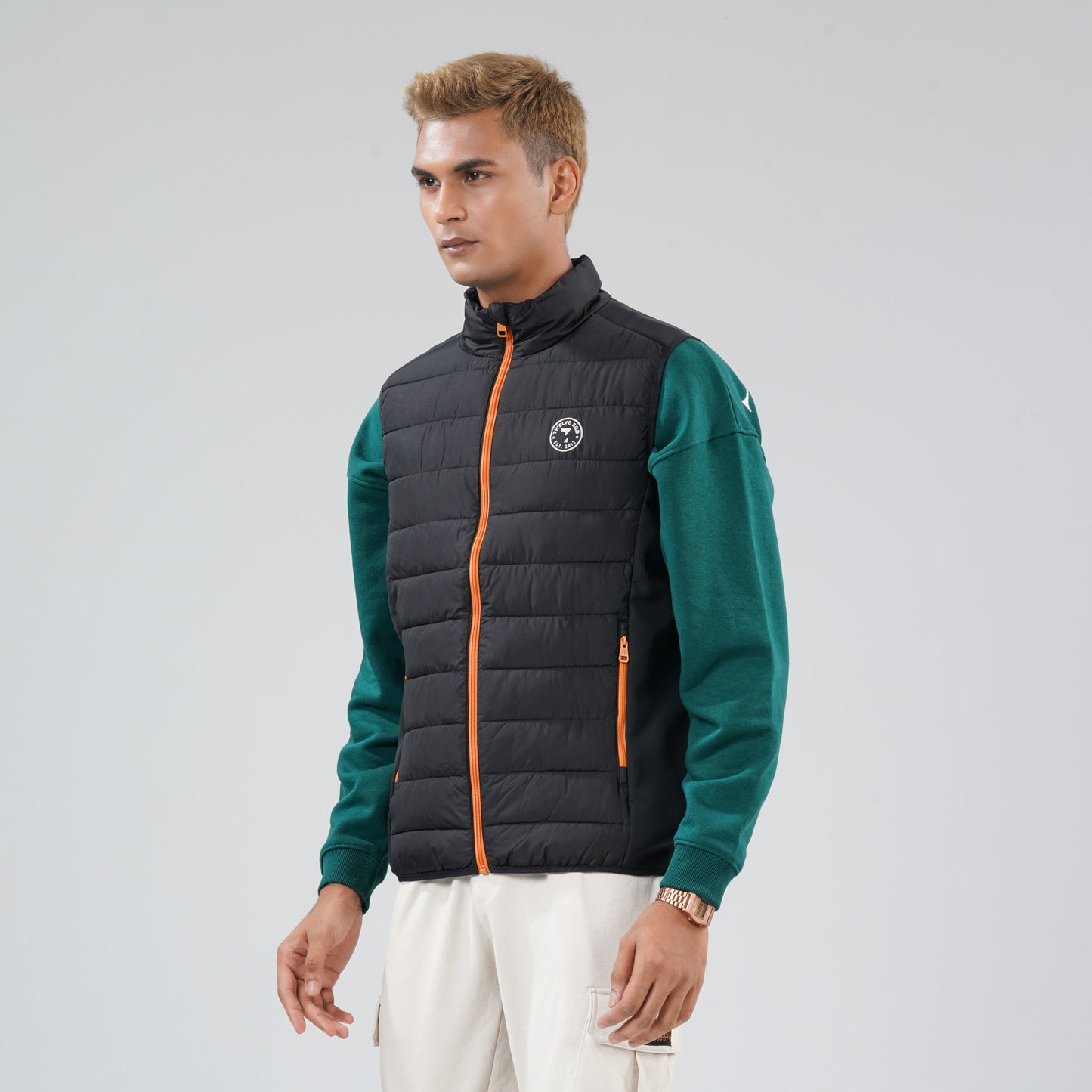 Men Sleeveless Black Jacket