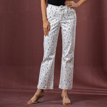 Load image into Gallery viewer, LADIES PANT-WHITE/PURPLE
