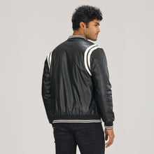 Load image into Gallery viewer, Mens White &amp; Black PU Jacket
