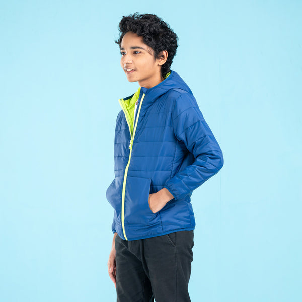 BOYS QUILTING JACKET- NAVY