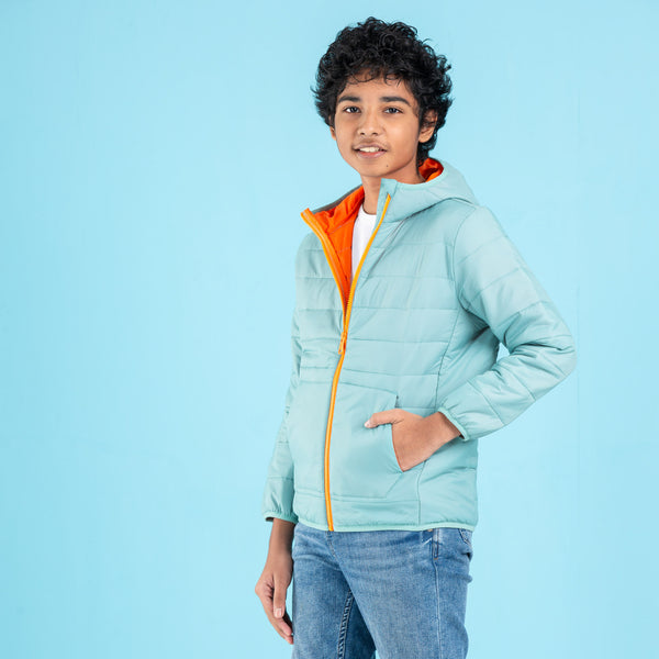 BOYS QUILTING JACKET- GREEN