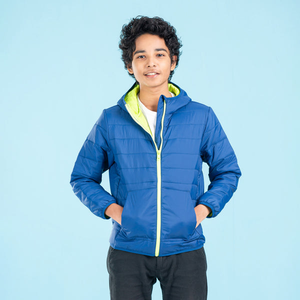 BOYS QUILTING JACKET- NAVY