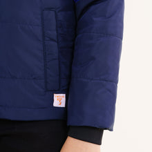 Load image into Gallery viewer, Boys Navy &amp; White Quilting Jacket
