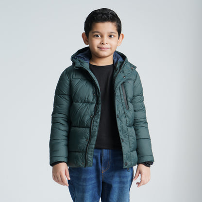 Boy's Balsam Green Quilted Jacket