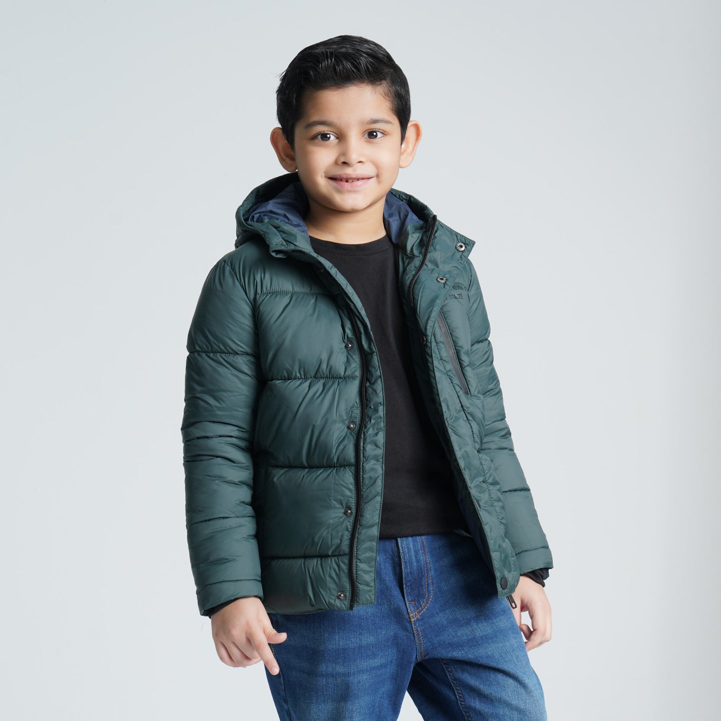 Boy's Balsam Green Quilted Jacket