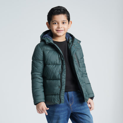 Boy's Balsam Green Quilted Jacket