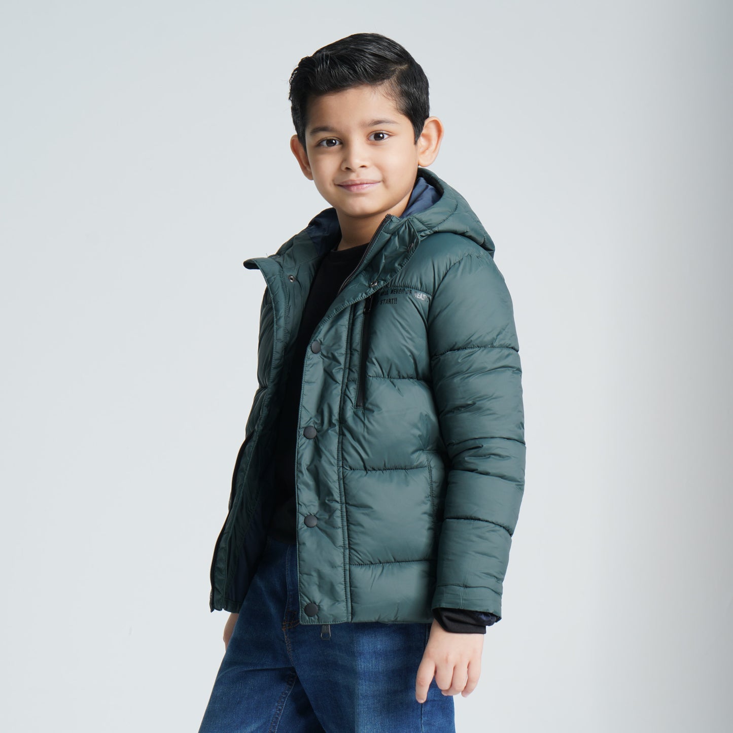 Boy's Balsam Green Quilted Jacket