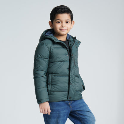 Boy's Balsam Green Quilted Jacket