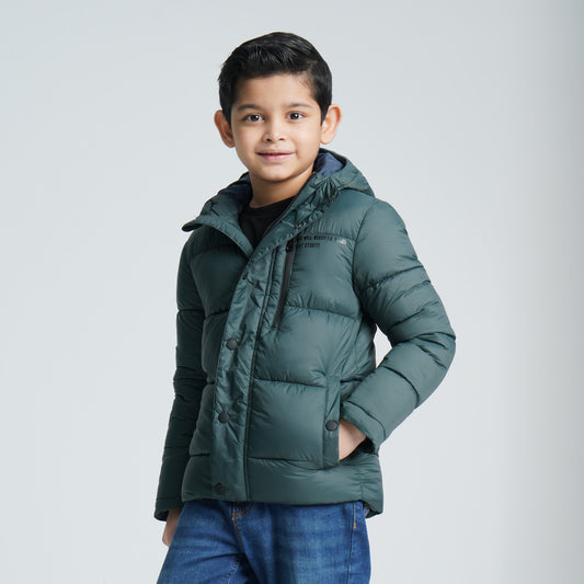 Boy's Balsam Green Quilted Jacket