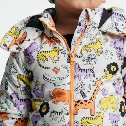 Baby Off White & Yellow Boys Quilt Jacket