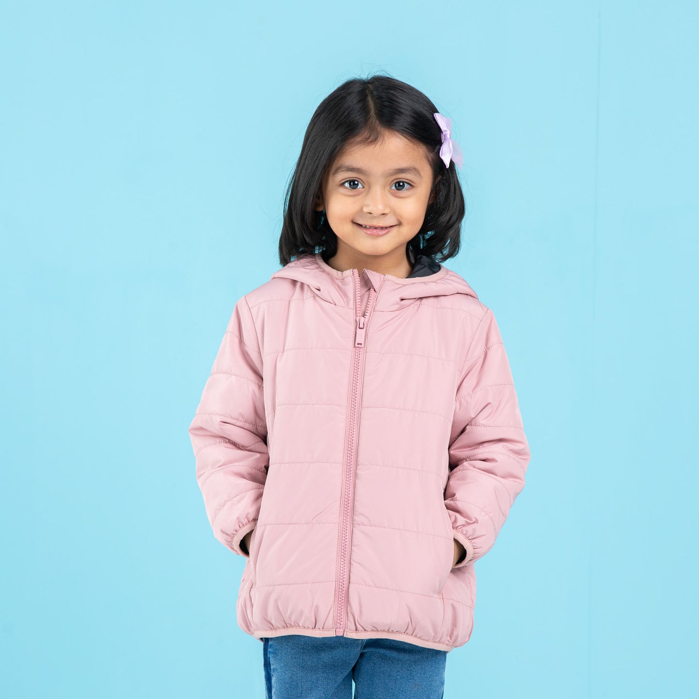 BABY GIRLS QUILTING JACKET- LIGHT PINK