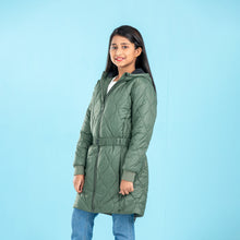 Load image into Gallery viewer, GIRLS QUILTING JACKET- OLIVE
